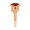 Nifty Ring with Garnet Diameter 10mm. Hypoallergenic Cadmium-free 585 (14K) Rose Gold. View 3