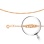 Singapore-link Solid Chain, Width 1.3mm. Certified 585 (14kt) Rose Gold, Diamond Cuts