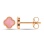 Mother-of-Pearl Quatrefoil Clover Stud Earrings. Tested 14kt (585) Rose Gold, Friction Backs