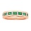 Channel-set Emerald and Diamond Ring. View 2