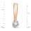 Height of 5-prong Diamond Rose Gold Leverback Earrings