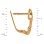 Earrings Featuring 18 Diamonds. Hypoallergenic 585 Rose Gold, Rhodium Detailing. View 2