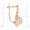 Rose gold pearl and diamond earring-Scale. View 2