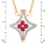 Ruby and Diamond Rose Gold Convertible Necklace. View 1