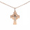 Orthodox Cross "Eternal Life". Certified 585 (14kt) Rose and White Gold