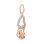 Rose gold pendant 'I Love Mom'. View 2