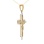 Yellow and White Gold Cross Pendant for Him. View 2