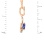 Sapphire and Diamond Knot Rose Gold Pendant. View 3