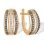 Earrings with Champagne and White Diamonds. Tested 585 (14K) Rose and White Gold