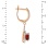 Gold Garnet Drop Earrings. View 2