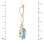 Oval-Shaped Blue Topaz Cocktail Pendant. Height
