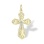 'Crucifixion of Jesus' Orthodox Cross Pendant. 585 (14kt) Yellow and White Gold