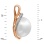 Prestige 10.5mm Pearl and 17 Diamonds Pendant. Hypoallergenic 585 Rose Gold, Rhodium Detailing. View 3