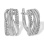 Plush Earrings Featuring 64 Full Cut Diamonds. Tested 585 (14K) White Gold, Rhodium Finish