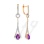 Amethyst Eiffel Tower-inspired Earrings