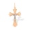 Romanian-style Body Cross with Crucifix. Certified 585 (14kt) Rose and White Gold