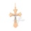 Romanian-style Body Cross with Crucifix. Certified 585 (14kt) Rose and White Gold
