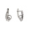 CZ Treble Clef Earrings. 585 (14kt) White Gold