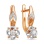 Diamond Supreme Leverback Earrings. Certified 585 (14kt) Rose and White Gold