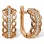 Trendsetting Openwork Earrings with Diamonds. Hypoallergenic Cadmium-free 585 (14K) Rose Gold