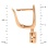 Earrings with Dangle Illusion-set Diamonds. Tested 585 (14K) Rose and White Gold. View 2