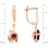 Trillion-shaped Garnet Dangle Earrings. View 2