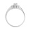 Raspberry diamond white gold engagement ring. View 3
