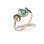 A Decadent Era-inspired Emerald Ring. 585 (14kt) Rose Gold, Rhodium Detailing