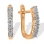Illusion-set Diamond Earrings. Tested 585 (14K) Rose and White Gold