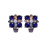 Two Tone Gold Earrings With Faux* Sapphires