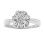 Illusion-set Diamond / Diamond-cut Ring. Certified 585 (14kt) White Gold. View 3