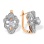 Faberge Era-inspired Certified Diamond Earrings. Certified 585 (14kt) Rose and White Gold