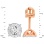 Designer Stud Earrings with 30 Diamonds. View 2