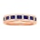 Channel-set Sapphire and Diamond Rose Gold Ring. View 2