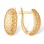 Reticulated Leverback Earrings. Certified 585 (14kt) Rose Gold
