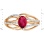 Gorgeous Ring Featuring Oval Ruby and Diamonds - Angle 2