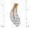 Height of pave CZ gold leaf earrings