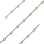 Diamond Link Bracelet with Gold Circle Stations. Angle 2