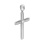 Diamond Cross of White Gold Grooved Crossbars - Angle 2