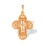 Diamond Byzantine-style Cross 'Two Prayers'. 'Tear of the Mother of God' Series, 585 Rose Gold