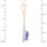 Amethyst Pendant Height. View 3