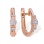 Any Occasion Natural Diamond Leverback Earrings. Hypoallergenic Cadmium-free 585 (14K) Rose Gold