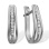 White gold Graduated Diamond Leverback Earrings. Tested 585 (14K) White Gold, Rhodium Finish