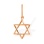 'The Star of David' Gold Pendant for Kids. Tested 14kt (585) Rose Gold