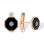 Octagon Black Onyx Diamond Cufflinks in Rose Gold. Certified 585 (14kt) Rose and White Gold