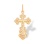 Orthodox Trefoil Cross for Him and for Her. Certified 585 (14kt) Rose Gold
