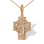 Diamond Deisis Orthodox Cross for Man. Certified 585 (14kt) Rose Gold