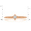 Hypoallergenic Ring with Diamond Flower and Golden Beads - Angle 2