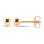 Golden Globes Stud Earrings with Friction Backs. Tested 14kt (585) Rose Gold