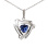 Silver Pendant With Sapphire